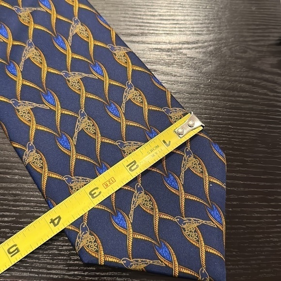 Lanvin Paris Bird Motif Silk Tie - Picture 6 of 7